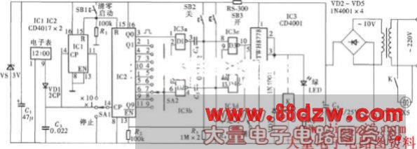 ɵʽѭʱ(CD4001CD4017)·