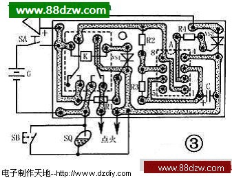 防盗报警器PCB图--电子制作天地