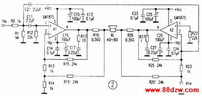 LM1875Ӧʵ͵BTL·