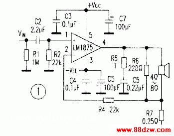 LM1875Ӧʵ͵BTL·