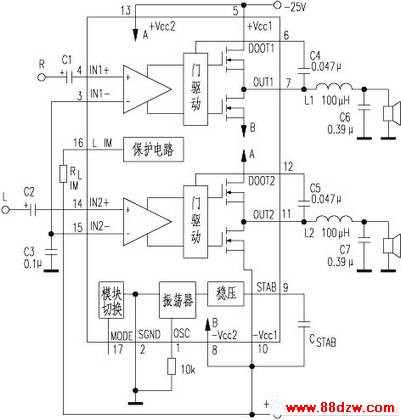 双50W数字功放TDA8902J